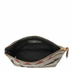RRL LEATHER TRIM JACQUARD POUCH