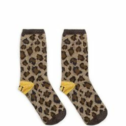 Kapital Belts 84 YARNS HEEL SMILIE LEOPARD SOCKS