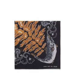 Kapital Scarves & Gloves FASTCOLOR SELVEDGE BANDANA (FIRE SALMON)