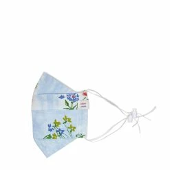 Marketplace Belts ETAKO ETAKO GOLDENROD + INDIGO OVERDYE VINTAGE FLORAL PATCHWORK FACE MASK