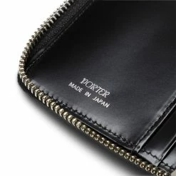 Porter Yoshida Belts STAND FOLDED ZIP WALLET