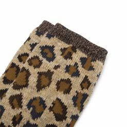 Kapital Belts 84 YARNS HEEL SMILIE LEOPARD SOCKS