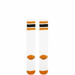 Kapital 144 YARNS HEEL SMILIE EMBROIDERED SKATERS KNEE-HIGH SOCKS Belts