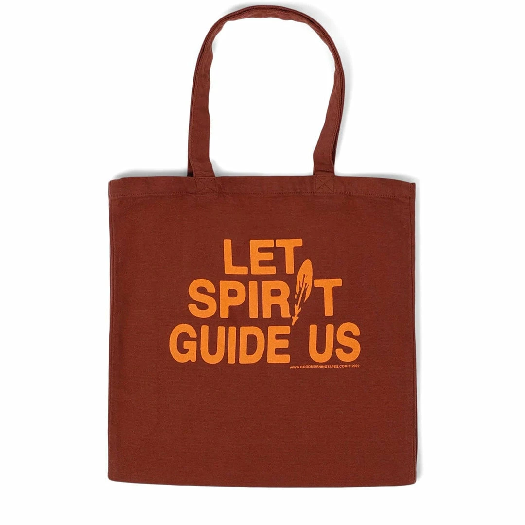Good Morning Tapes Bags LET SPIRIT GUIDE US CANVAS TOTEBAG