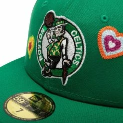 New Era 59FIFTY BOSTON CELTICS CHAIN STITCH HEART FITTED CAP Belts