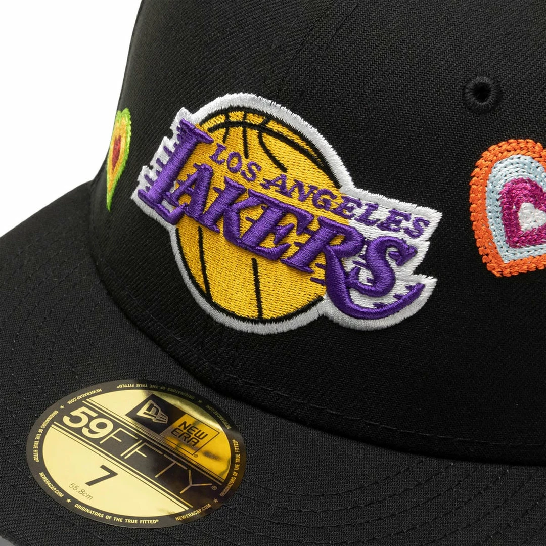New Era 59FIFTY LOS ANGELES LAKERS CHAIN STITCH HEART FITTED CAP