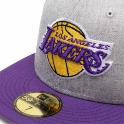 New Era Belts 59FIFTY LOS ANGELES LAKERS HEATHER FITTED CAP