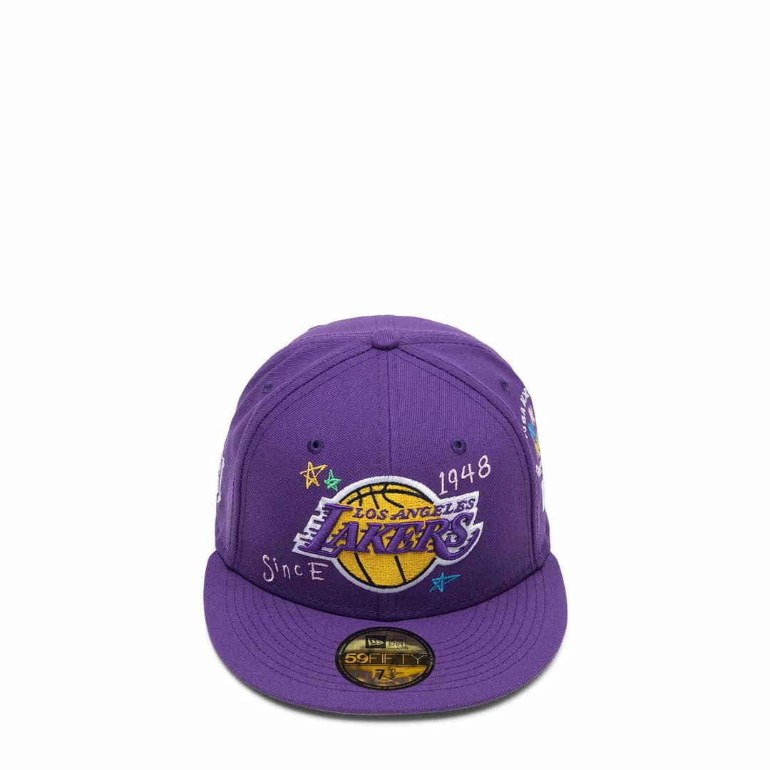 New Era 59FIFTY LOS ANGELES LAKERS SCRIBBLE FITTED CAP