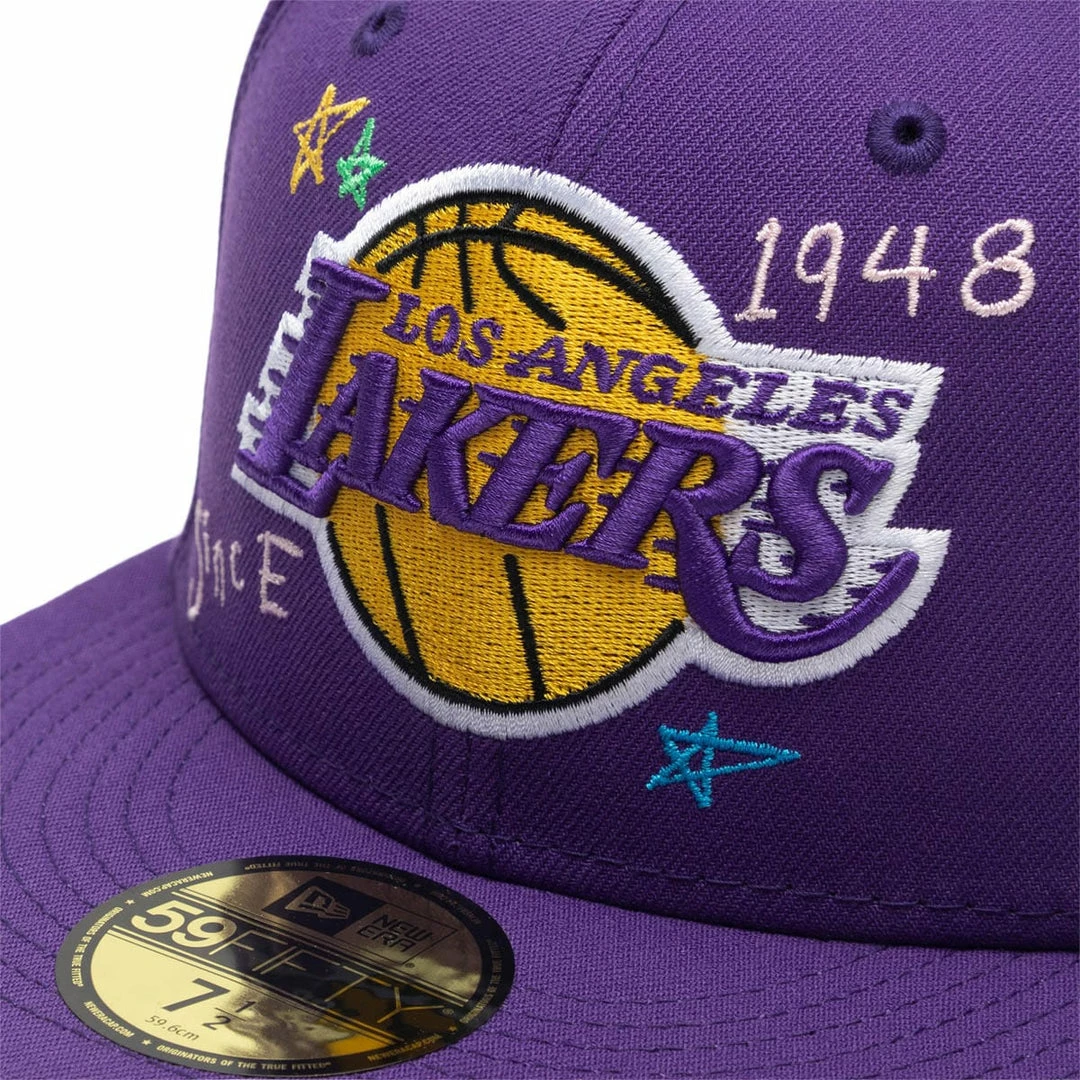 New Era 59FIFTY LOS ANGELES LAKERS SCRIBBLE FITTED CAP