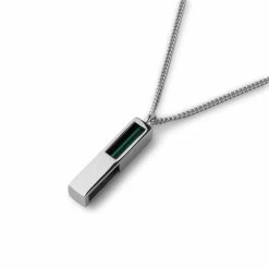 Tom Wood CUBE PENDANT MALACHITE