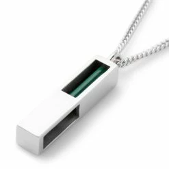 Tom Wood CUBE PENDANT MALACHITE