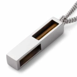Tom Wood Jewelry CUBE PENDANT TIGER EYE