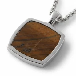 Tom Wood CUSHION PENDANT TIGER EYE
