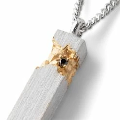 Tom Wood MINED CUBE PENDANT BLACK DIAMOND